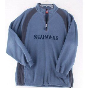 Seattle Seahawks NFL Sweater Mens XXL Fleece Outdoor Pullover 1/4 Zip Y2K
